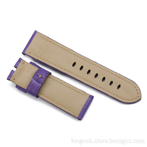 OP-337W Genuine Assolutamente Calf Leather Watch Strap - purple